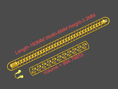 Cuban braclet 3D Model
