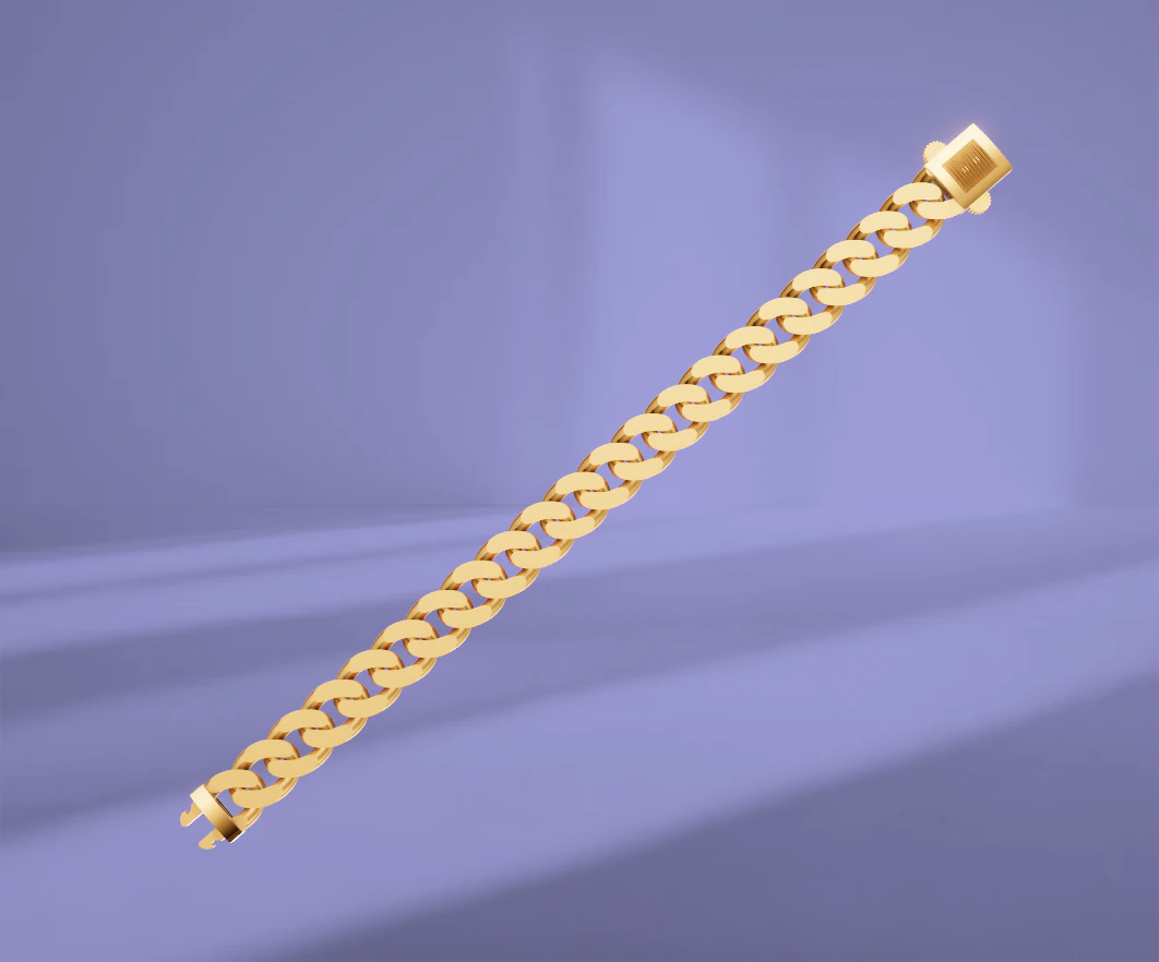 Cuban bracelet 3D Model .c4d .max .obj .3ds .fbx .stl .blend 