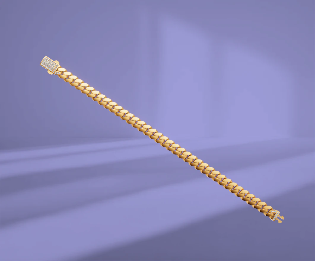 Cuban bracelet 3D Model .c4d .max .obj .3ds .fbx .stl .blend 