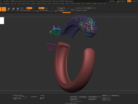 黑豹手链 3D 模型