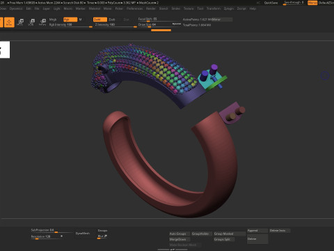 黑豹手链 3D 模型