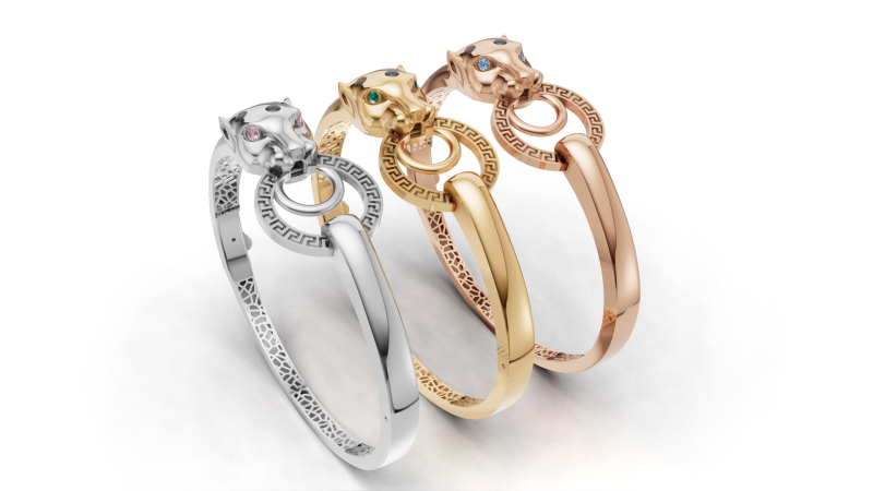 黑豹手链 3D 模型 .c4d .max .obj .3ds .fbx .stl .blend