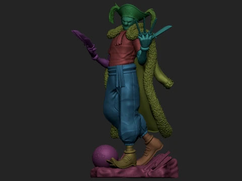 Buggy the Clown One Piece 3D Printable STL Statue 3D Print Model