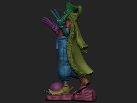 Buggy the Clown One Piece 3D Printable STL Statue 3D Print Model