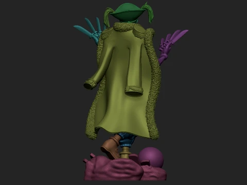 Buggy the Clown One Piece 3D Printable STL Statue 3D Print Model