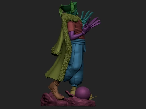 Buggy the Clown One Piece 3D Printable STL Statue 3D Print Model