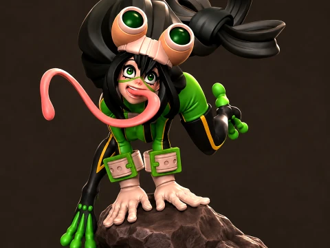 Cute Fantasy Creature Stylized Cartoon Character High Detail 3D Printable Statue STL 3D Принт Модель