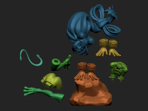 Cute Fantasy Creature Stylized Cartoon Character High Detail 3D Printable Statue STL 3D Print Model