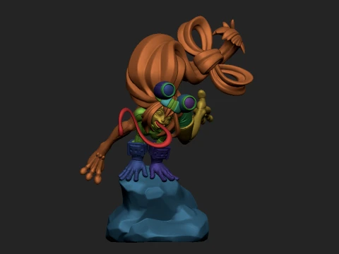 Cute Fantasy Creature Stylized Cartoon Character High Detail 3D Printable Statue STL 3D Print Model