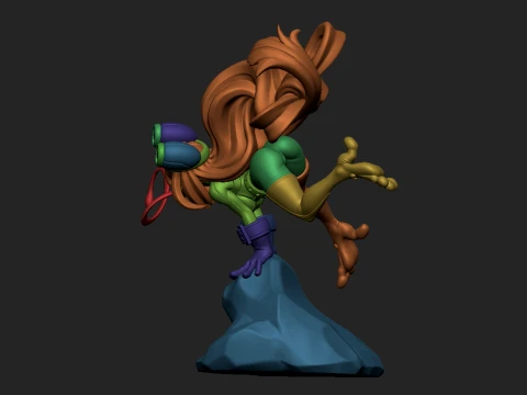 Cute Fantasy Creature Stylized Cartoon Character High Detail 3D Printable Statue STL 3D Print Model