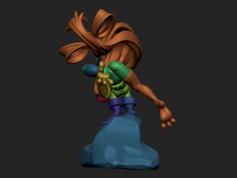 Cute Fantasy Creature Stylized Cartoon Character High Detail 3D Printable Statue STL 3D Print Model
