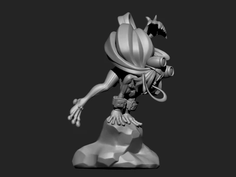 Cute Fantasy Creature Stylized Cartoon Character High Detail 3D Printable Statue STL 3D Print Model