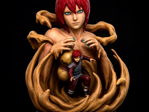 Gaara Naruto 3D Print STL Figure Statue Kazekage Anime Character Model Sand Village Collectible 3D Print Model