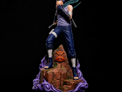 Kakashi Hatake Anime Statue Ninja Warrior Collectible STL Figure 3D Print Model
