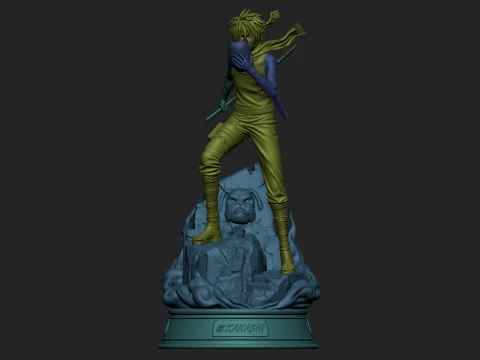 Kakashi Hatake Anime Statue Ninja Warrior Collectible STL Figure 3D Print Model