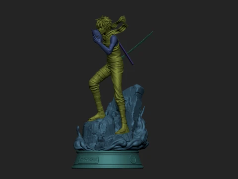 Kakashi Hatake Anime Statue Ninja Warrior Collectible STL Figure 3D Print Model
