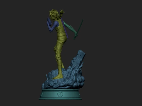 Kakashi Hatake Anime Statue Ninja Warrior Collectible STL Figure 3D Print Model
