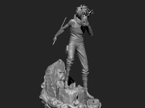 Kakashi Hatake Anime Statue Ninja Warrior Collectible STL Figure 3D Print Model