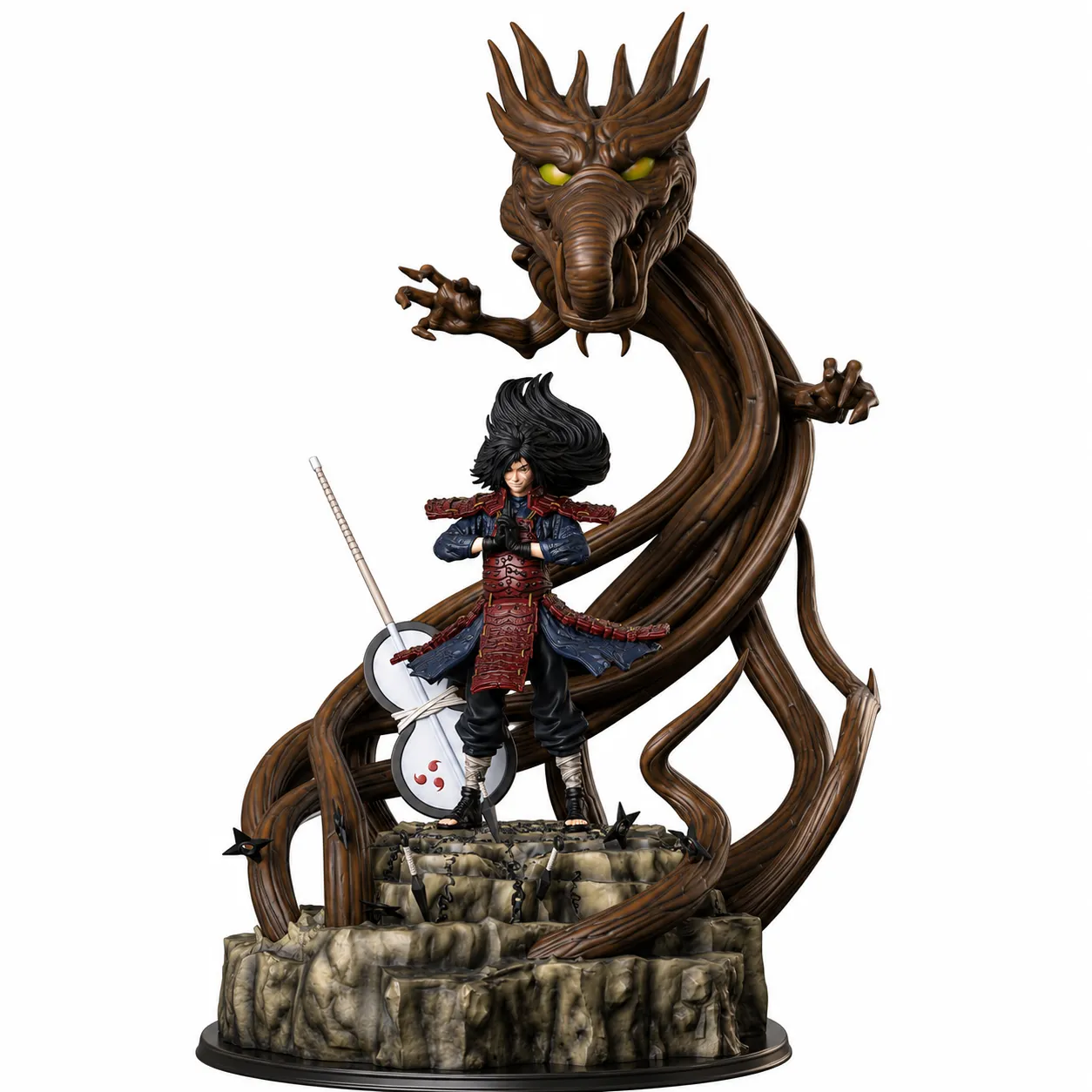 Madara Uchiha Samurai Armor Anime Statue Ultimate Ninja Warrior Collectible Figure 3D Print Model .c4d .max .obj .3ds .fbx .stl .blend 