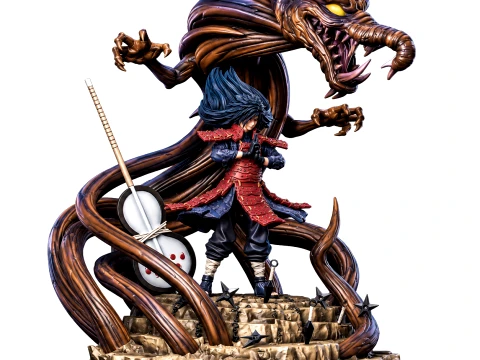 Madara Uchiha Samurai Armor Anime Statue Ultimate Ninja Warrior Collectible Figure 3D Print Model
