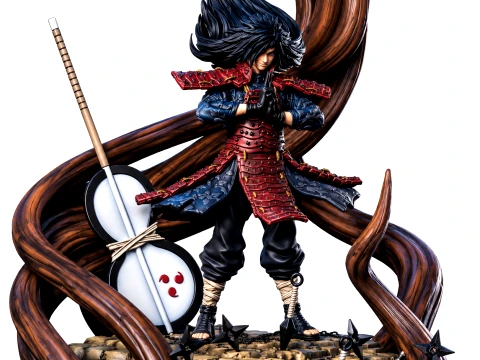 Madara Uchiha Samurai Armor Anime Statue Ultimate Ninja Warrior Collectible Figure 3D Print Model