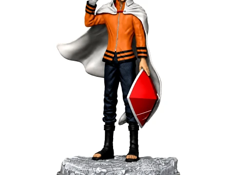 Naruto Uzumaki Anime Statue Naruto Ninja Warrior Action Figure Collectible STL OBJ FBX 3D Print Model