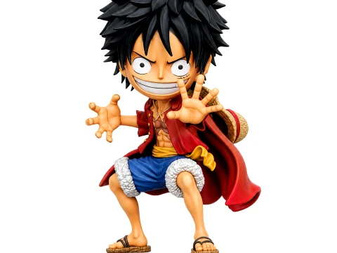 Monkey D Luffy STL One Piece Anime Statue Luffy Collectible Figure for 3D Printing 3D Print Model