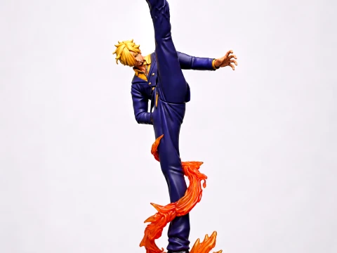 Vinsmoke Sanji STL One Piece Anime Statue Sanji Diable Jambe Figure for 3D Printing 3D Print Model