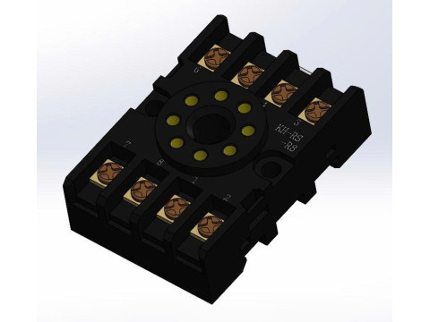 SOCKET RELAY KH-RS-R8 8 PIN Modello 3D