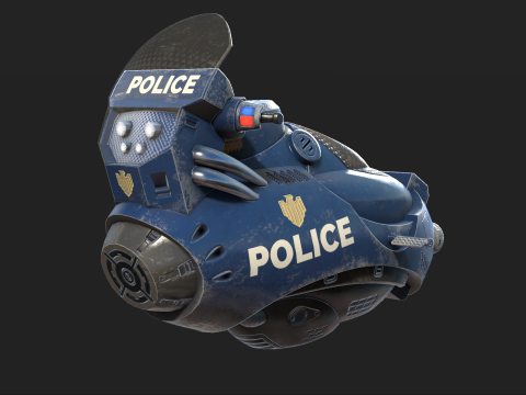 Sci-Fi HOVER SCOOTER -3x different skins UNITY BUILT-IN-URP TEXTURES ONLY 3D Model