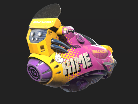 Sci-Fi HOVER SCOOTER -3x different skins UNITY BUILT-IN-URP TEXTURES ONLY 3D Model