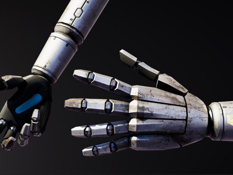 Robot Arms I VR UNITY BUILT-IN-URP TEXTURES ONLY Modèle 3D