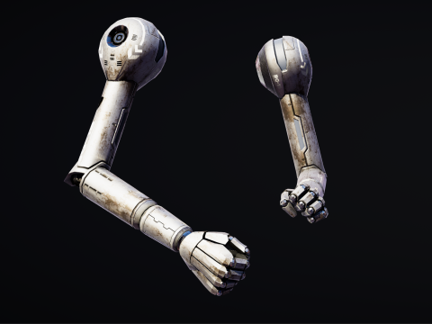 Robot Arms I VR UNITY BUILT-IN-URP TEXTURES ONLY Modèle 3D