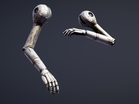 Robot Arms I VR UNITY BUILT-IN-URP TEXTURES ONLY Modèle 3D