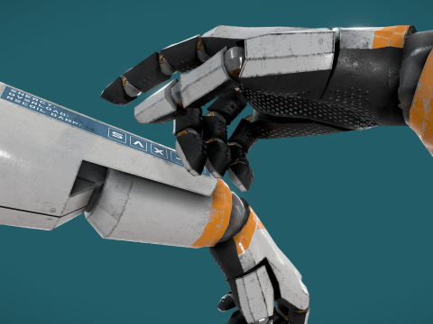 Robot Arms II - for VR rigged UNITY BUILT-IN-URP TEXTURES ONLY 3D Модель