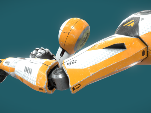 Robot Arms II - for VR rigged UNITY BUILT-IN-URP TEXTURES ONLY 3D Модель