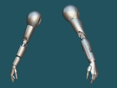 Robot Arms II - for VR rigged UNITY BUILT-IN-URP TEXTURES ONLY 3D Модель