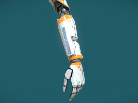 Robot Arms II - for VR rigged UNITY BUILT-IN-URP TEXTURES ONLY 3D Модель