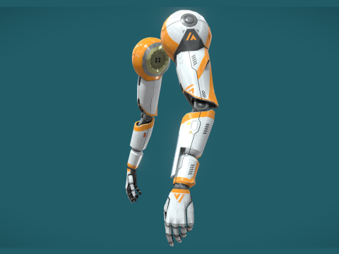 Robot Arms II - for VR rigged UNITY BUILT-IN-URP TEXTURES ONLY 3D Модель