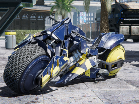 Cyberpunk Superbike -fully rigged UNITY BUILT-IN-URP TEXTURES ONLY Modelo 3D