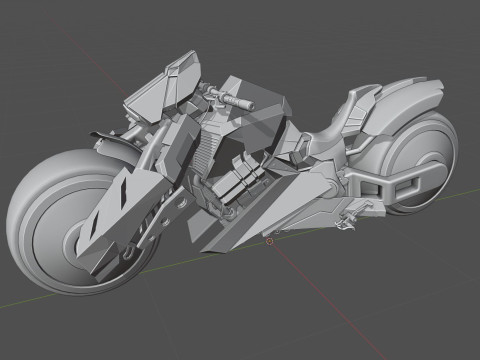 Cyberpunk Superbike -fully rigged UNITY BUILT-IN-URP TEXTURES ONLY Modelo 3D