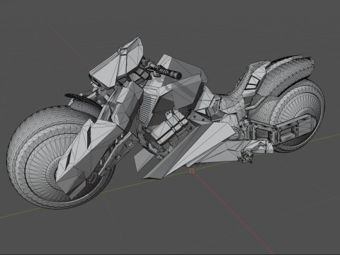 Cyberpunk Superbike -fully rigged UNITY BUILT-IN-URP TEXTURES ONLY Modelo 3D