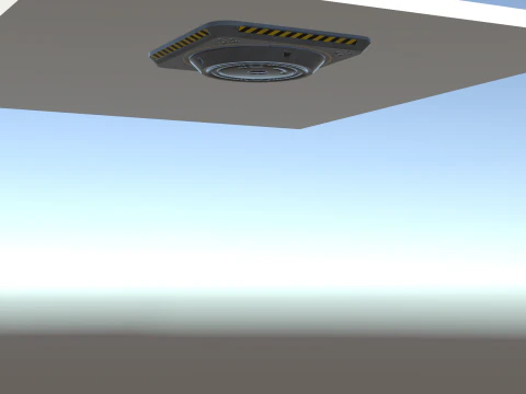 Sci-Fi Surveillance Unit -Security Camera rigged 3D Model