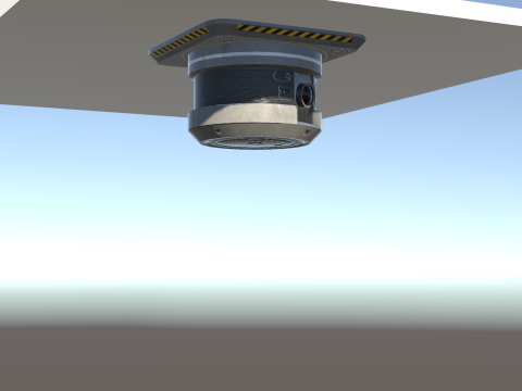 Sci-Fi Surveillance Unit -Security Camera rigged UNITY BUILT-IN-URP TEXTURES ONLY 3D Модель