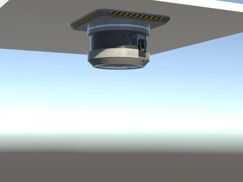 Sci-Fi Surveillance Unit -Security Camera rigged 3D Model