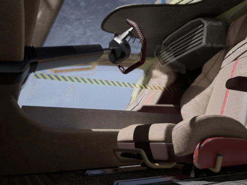 AVIO-8 Cyberpunk Hover Taxi - FULLY RIGGED outside inside 3D Model