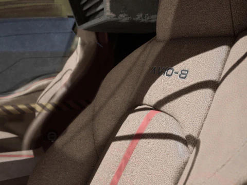 AVIO-8 Cyberpunk Hover Taxi - FULLY RIGGED outside inside 3D Model