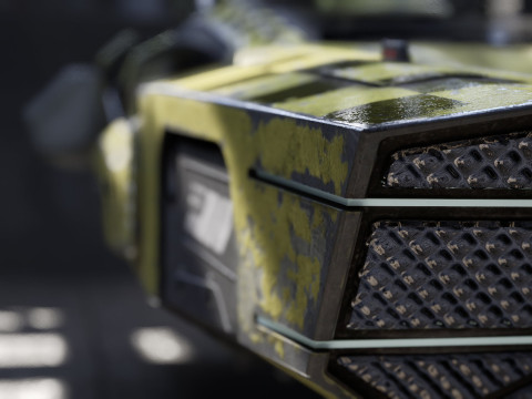 AVIO-8 Cyberpunk Hover Taxi - FULLY RIGGED - UNITY BUILT-IN-URP HDRP TEXTURES ONLY 3D Modell