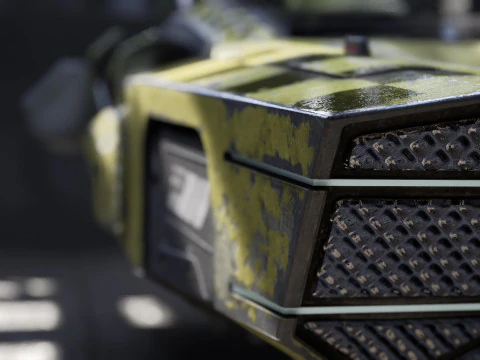 AVIO-8 Cyberpunk Hover Taxi - FULLY RIGGED outside inside 3D Model