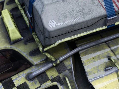 AVIO-8 Cyberpunk Hover Taxi - FULLY RIGGED outside inside 3D Model